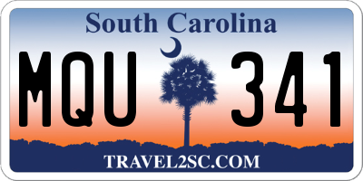 SC license plate MQU341