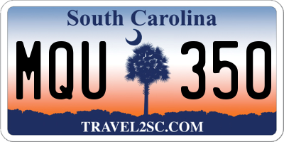 SC license plate MQU350