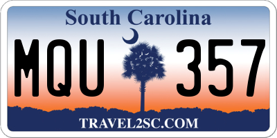 SC license plate MQU357