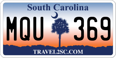 SC license plate MQU369