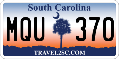 SC license plate MQU370