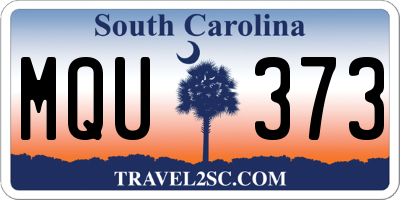 SC license plate MQU373