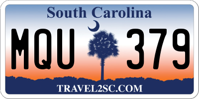 SC license plate MQU379
