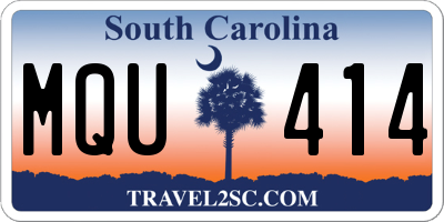 SC license plate MQU414
