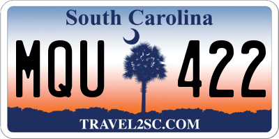 SC license plate MQU422