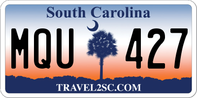 SC license plate MQU427