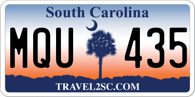 SC license plate MQU435