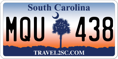 SC license plate MQU438