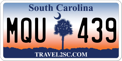 SC license plate MQU439