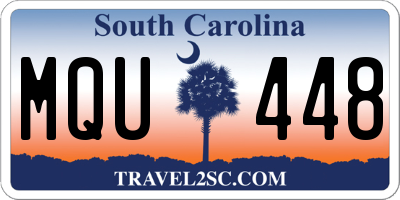 SC license plate MQU448