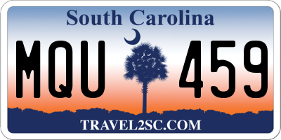 SC license plate MQU459