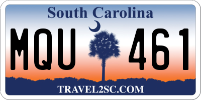 SC license plate MQU461