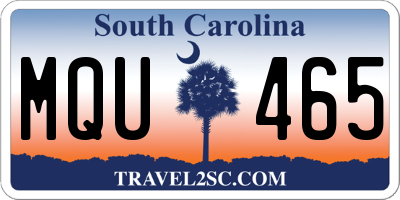 SC license plate MQU465