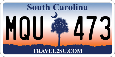 SC license plate MQU473