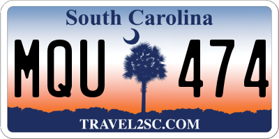 SC license plate MQU474