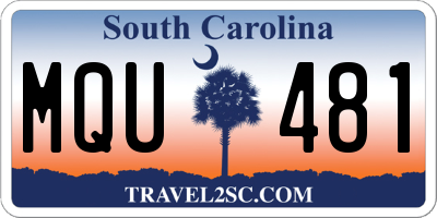 SC license plate MQU481