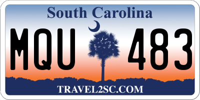 SC license plate MQU483