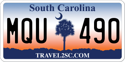 SC license plate MQU490