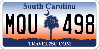 SC license plate MQU498