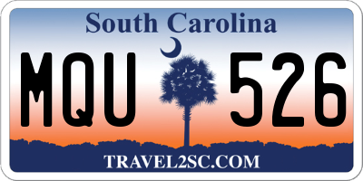 SC license plate MQU526
