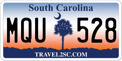 SC license plate MQU528