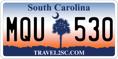 SC license plate MQU530