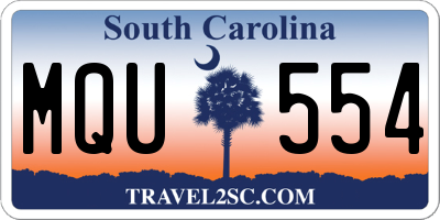 SC license plate MQU554
