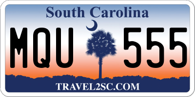 SC license plate MQU555