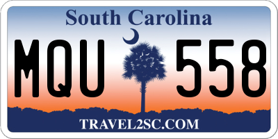 SC license plate MQU558