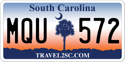 SC license plate MQU572