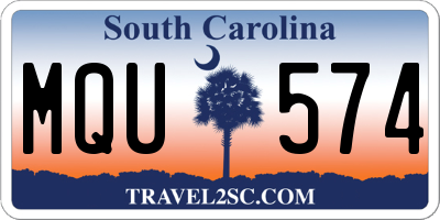 SC license plate MQU574
