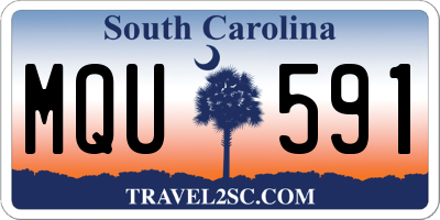 SC license plate MQU591