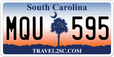 SC license plate MQU595