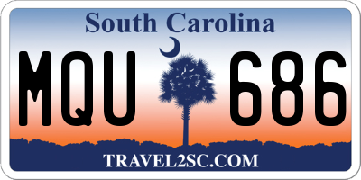 SC license plate MQU686