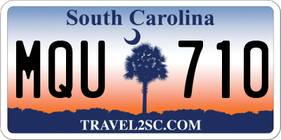SC license plate MQU710
