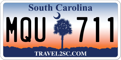 SC license plate MQU711