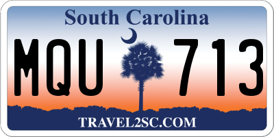 SC license plate MQU713
