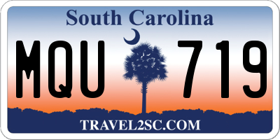 SC license plate MQU719