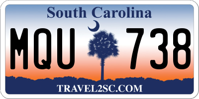 SC license plate MQU738