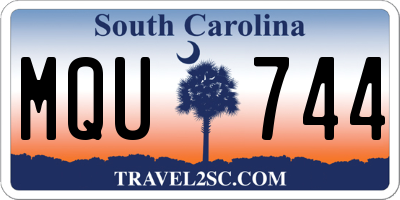 SC license plate MQU744