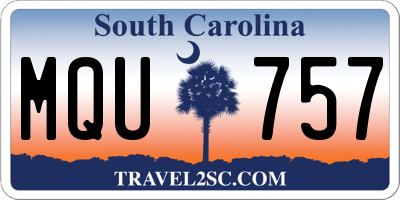 SC license plate MQU757