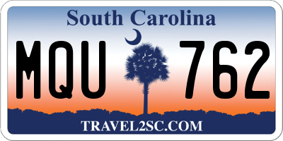 SC license plate MQU762