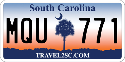 SC license plate MQU771
