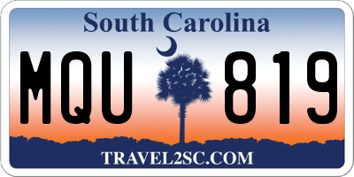 SC license plate MQU819