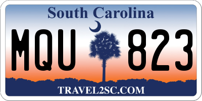 SC license plate MQU823