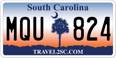 SC license plate MQU824
