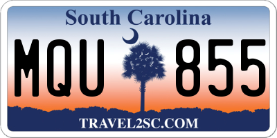 SC license plate MQU855
