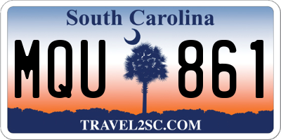 SC license plate MQU861