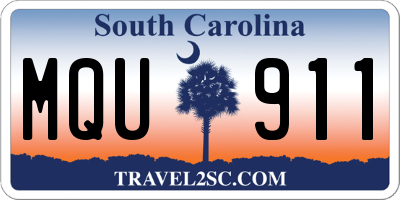 SC license plate MQU911