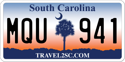 SC license plate MQU941